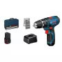 Trapano a pistola Bosch GSB 12V-15, 1300 giri/min, batteria 2 Ah