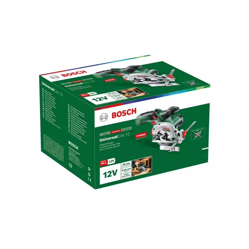 Bosch UniversalCirc 12 06033C7003 sega circolare a batteria, 85 mm, 12 V, senza batteria