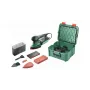 Bosch PSM 200 AES 06033B6002 levigatrice multipla, 200 W, set di accessori da 29 pezzi, SystemBox, verde/nero