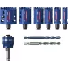 Bosch 2 608 900 446 Expert Tough Material set seghe a tazza, 9 pz., 22–68 mm, con adattatore Power Change Plus
