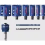 Bosch 2 608 900 445 Expert Tough Material set seghe a tazza, 9 pz., con adattatore Power Change Plus