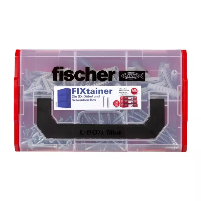 fischer FIXtainer SX scatola con tasselli e viti (210 pz.)