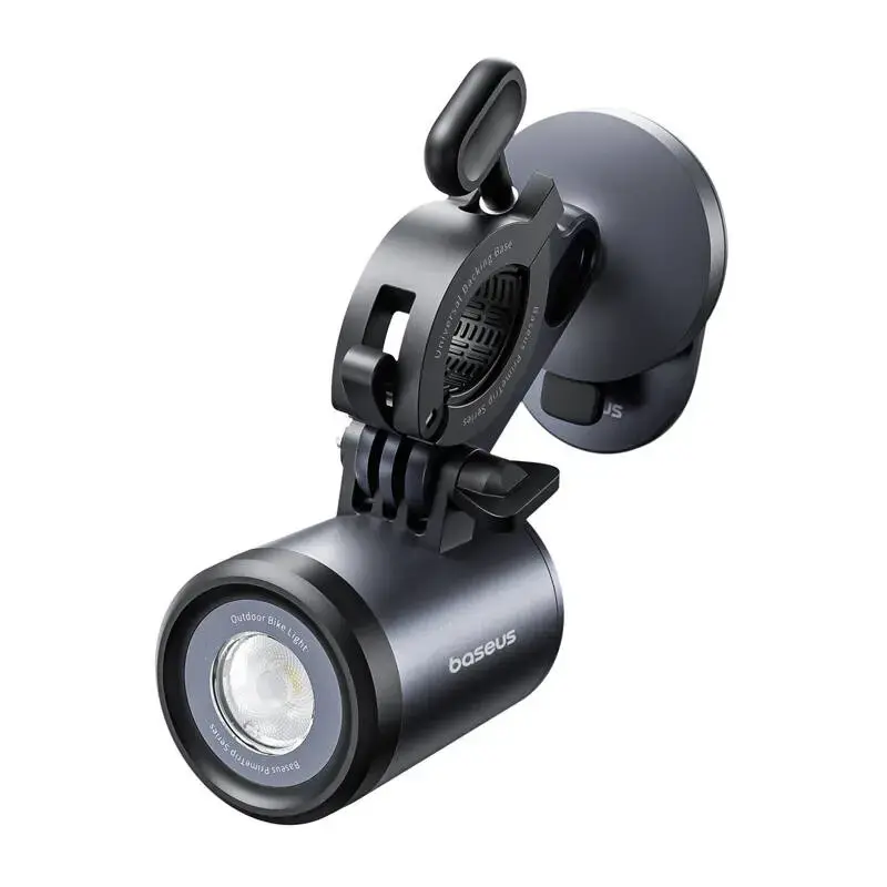 Supporto per bici Baseus PrimeTrip supporto per cellulare 2-in-1 con torcia, nero