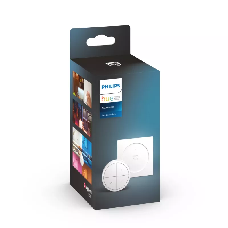 Philips Hue Tap Dial interruttore 929003500101, wireless, compatibile con HomeKit, in plastica, bianco