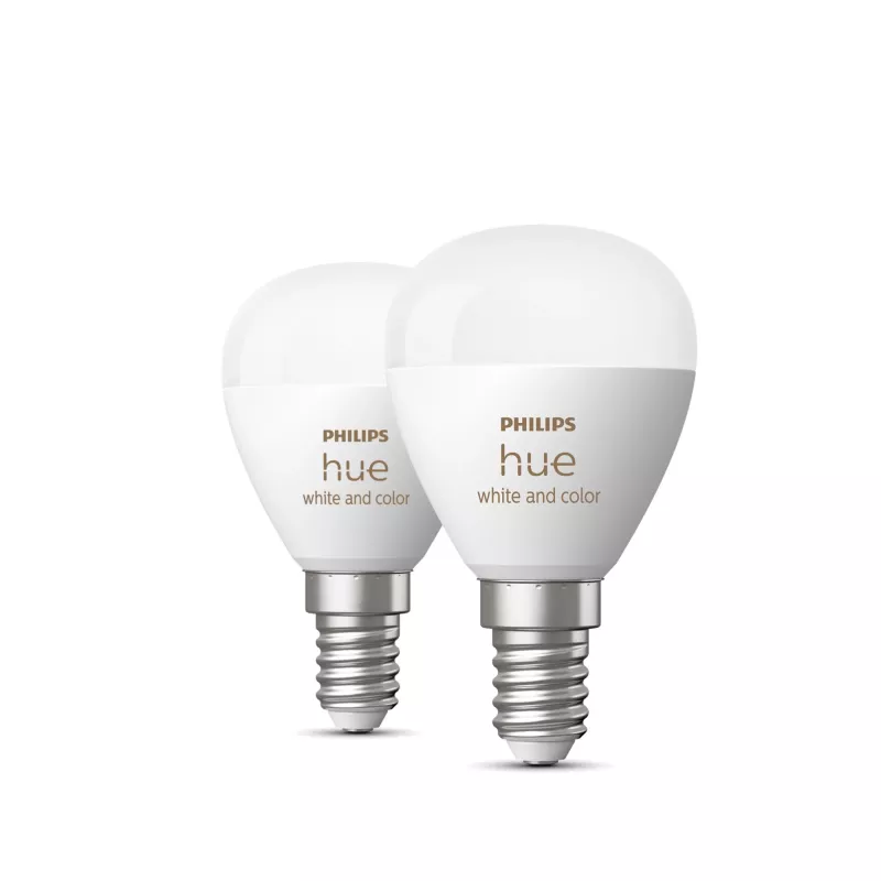 Philips Hue White and Color Ambience Lustre – lampadina smart E14 – (confezione da 2)