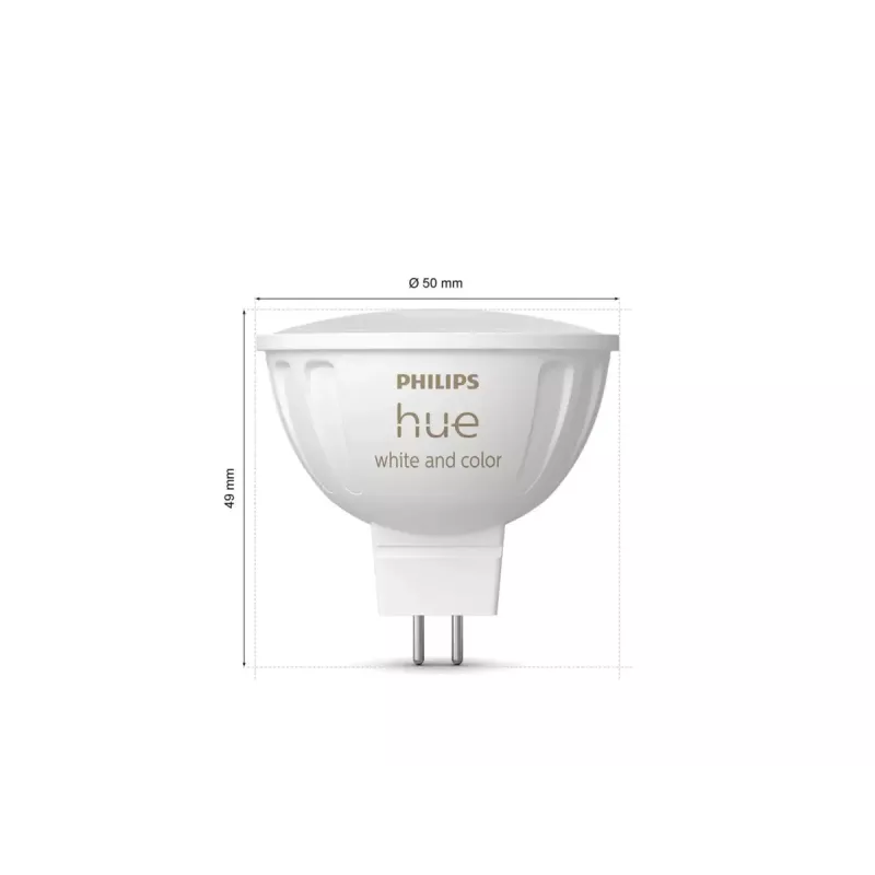 Lampadina LED Philips Hue White and Colour Ambiance MR16, GU5.3, 12 V, 6,3 W, 400 lm, dimmerabile