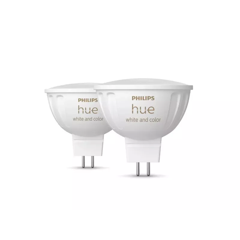 Philips Hue White & Color Ambiance MR16 GU5.3 lampadina smart a spot, 6,3 W, 2 pezzi
