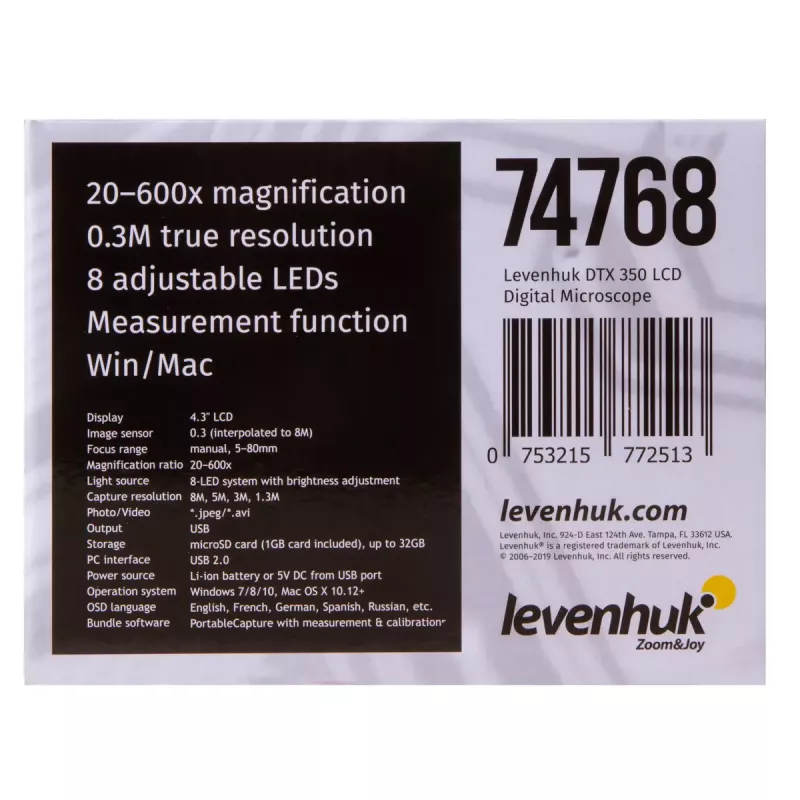 Microscopio digitale Levenhuk DTX 350 LCD ingrandimento 600x