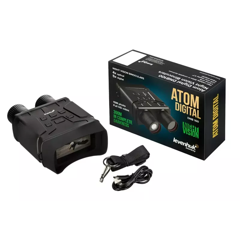 Binocolo digitale per visione notturna Levenhuk Atom DNB100, portata fino a 100 m
