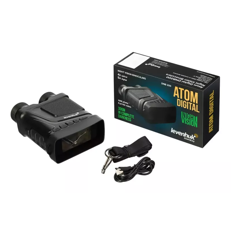 Binocolo per visione notturna Levenhuk Atom DNB200 — ingrandimento 2x, portata di rilevamento 200 m
