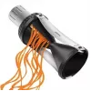 Tagliaverdure a spirale manuale GEFU Spirelli 2.0 nero argento in plastica e acciaio inox
