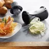 Tagliaverdure a spirale manuale GEFU Spirelli 2.0 nero argento in plastica e acciaio inox