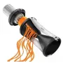 Tagliaverdure a spirale manuale GEFU Spirelli 2.0 nero argento in plastica e acciaio inox