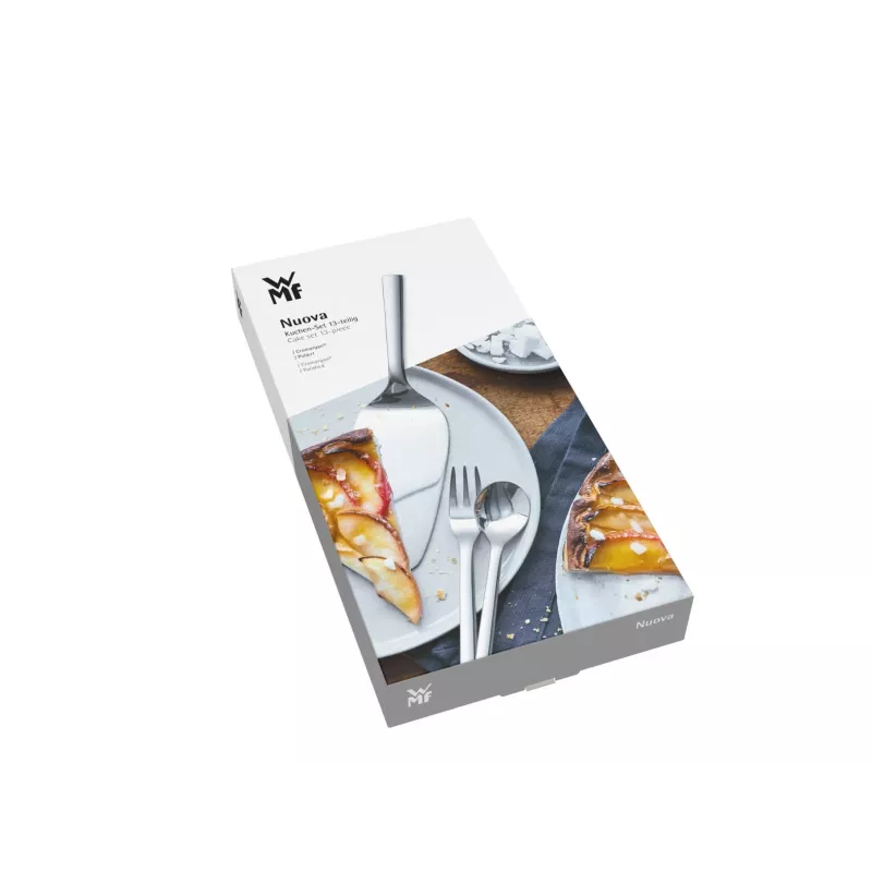 WMF Nuova 12.9137.6040 set posate per torta, 13 pz., per 6 persone, acciaio inox lucidato