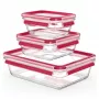 EMSA CLIP & CLOSE N10509 Contenitore rettangolare trasparente 3 pz.