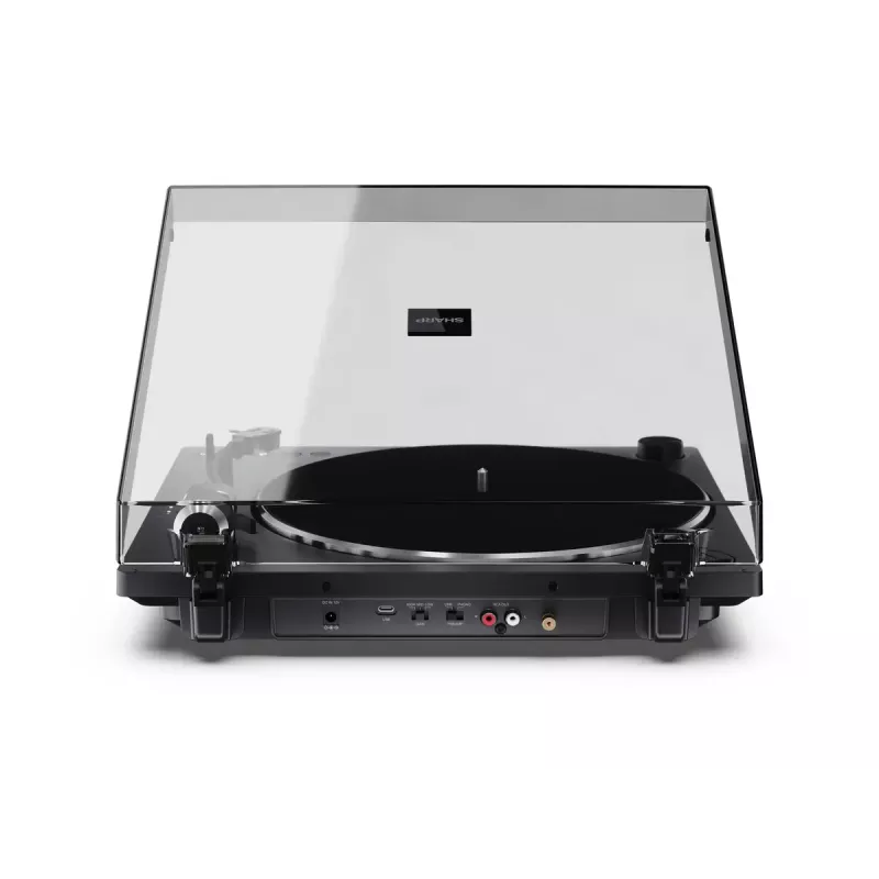 Giradischi Sharp RP-TT100 nero a trazione diretta con uscita USB per registrazione digitale