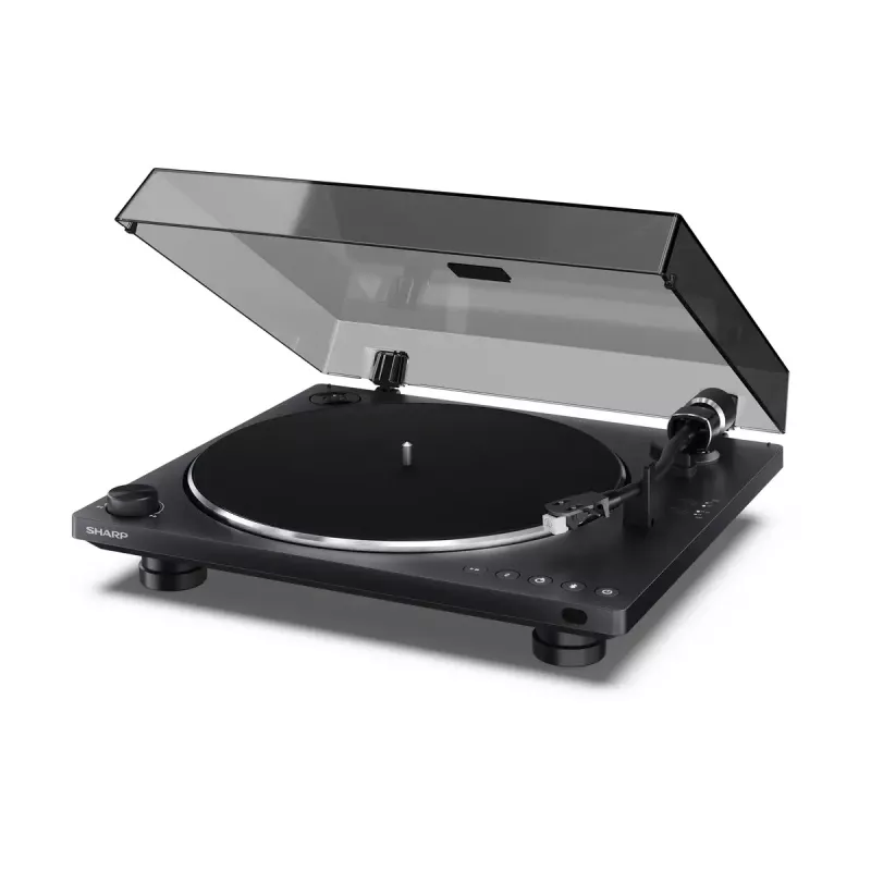 Giradischi Sharp RP-TT100 nero a trazione diretta con uscita USB per registrazione digitale