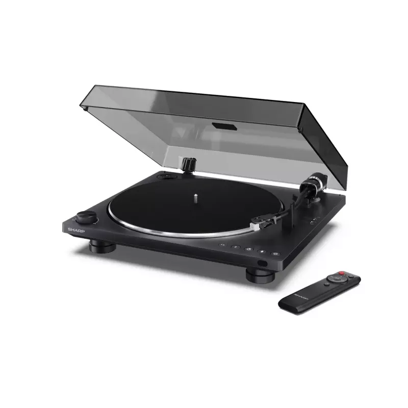 Giradischi Sharp RP-TT100 nero a trazione diretta con uscita USB per registrazione digitale