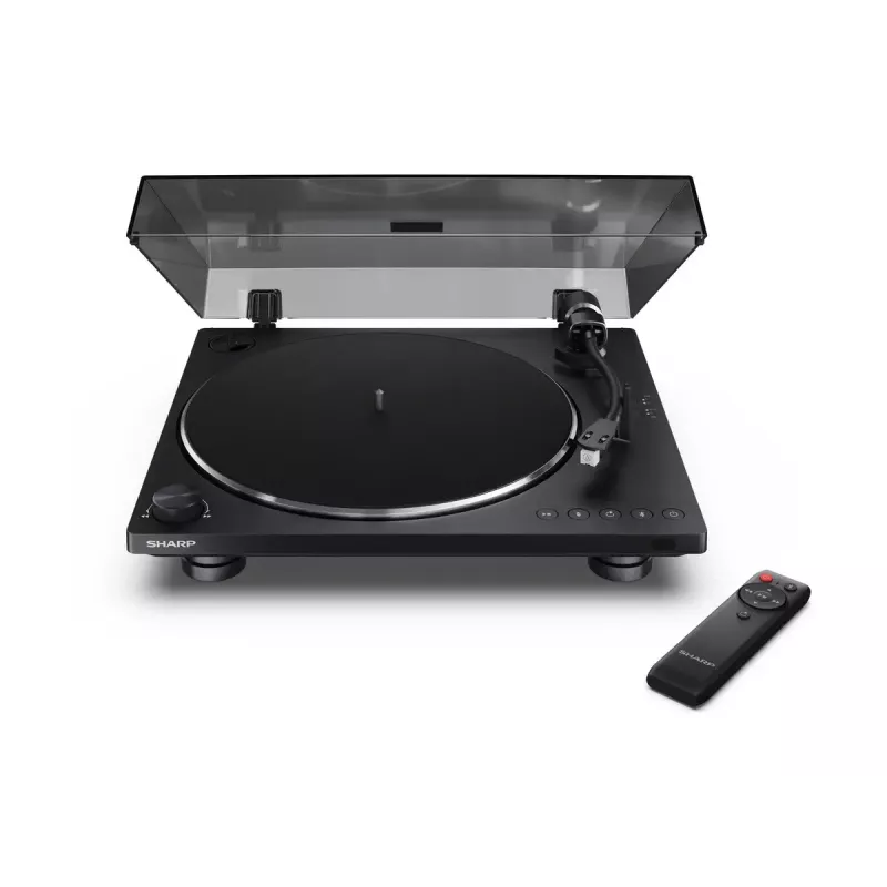 Giradischi Sharp RP-TT100 nero a trazione diretta con uscita USB per registrazione digitale