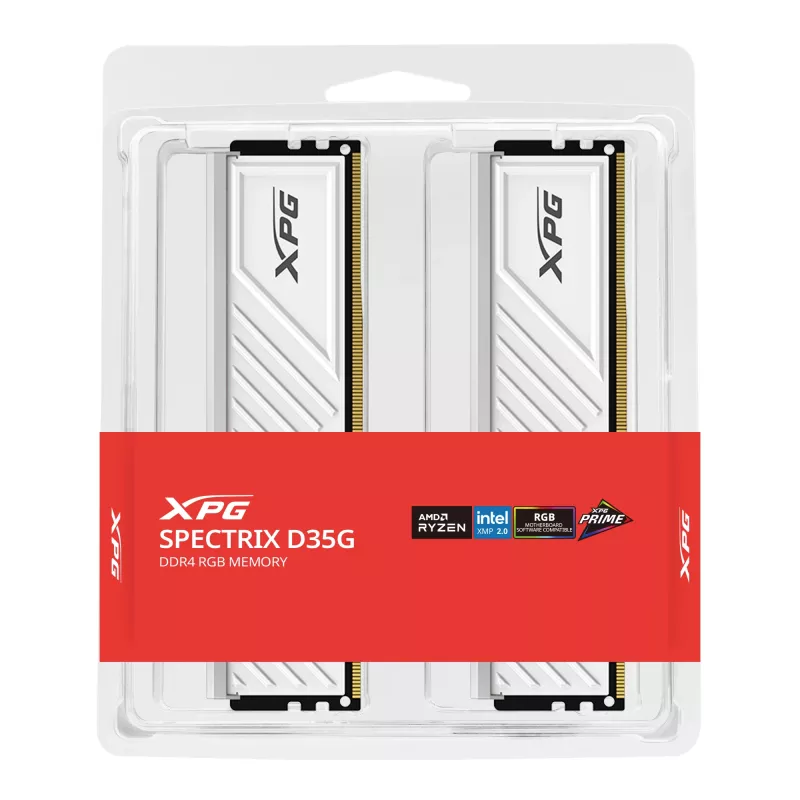 16 GB ADATA DIMM 3600 (2x 8 GB) kit dual (bianco, AX4U36008G18I-DTWHD35G, XPG Spectrix D35G, INTEL XMP)