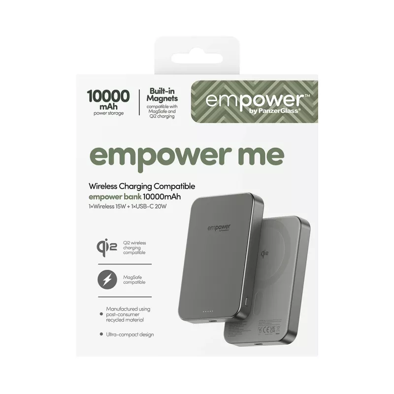 Powerbank PanzerGlass empower by empower Bank 10000mAh titanio