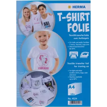 Foglio per trasferimento su tessuto HERMA 4524 trasferimento termico unisex 10 pezzi