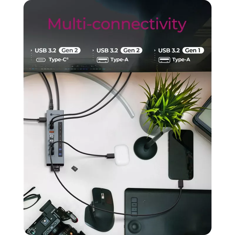 ICY BOX hub USB Type-C 11-in-1 con lettore di schede e PD