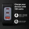 Alimentatore Intenso W100ACC+C520C 100W caricabatterie rapido GaN nero