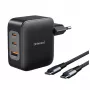 Alimentatore Intenso W100ACC+C520C 100W caricabatterie rapido GaN nero