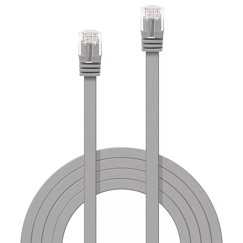 Cavo di rete piatto Lindy 3m Cat.6 U/UTP, grigio
