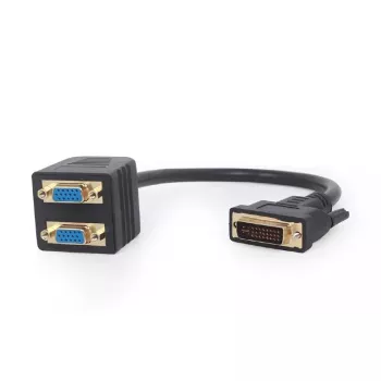 Adattatore per cavo video GEMBIRD DVI-I a 2×VGA (D-Sub), 0,3 m, nero