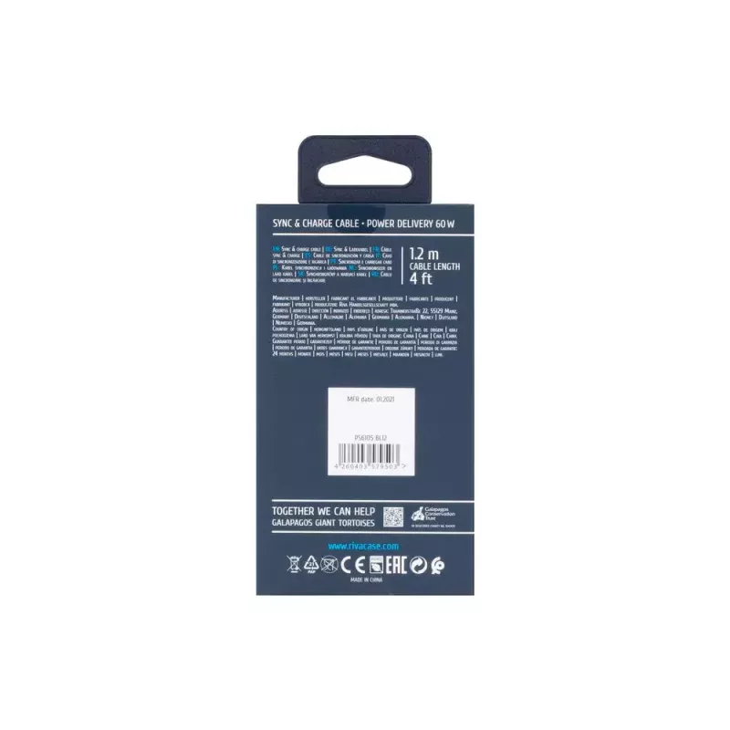 Cavo USB Rivacase PS6105 BL12 USB 2.0 1,2 m USB-C blu