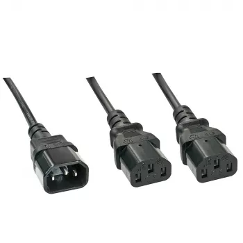 Lindy cavo splitter IEC 1 m IEC C14 a 2 x IEC C13