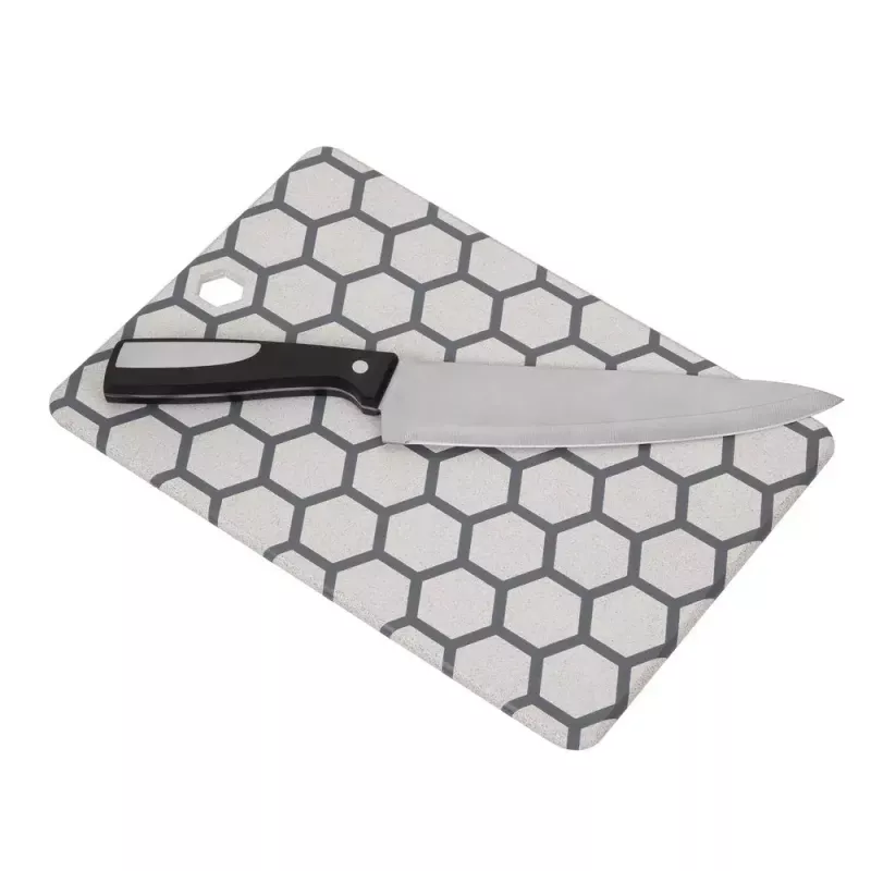 Tagliere RESTO 95401 rettangolare plastica 138×200×8 mm grigio/bianco