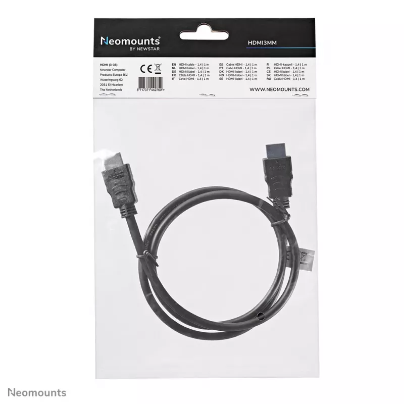 Neomounts HDMI3MM cavo High Speed HDMI 1.3, HDMI maschio – HDMI maschio, 1 m
