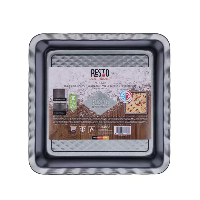 Teglia per lasagne Resto Kitchenware 96115 rettangolare acciaio al carbonio 255x255x50 mm
