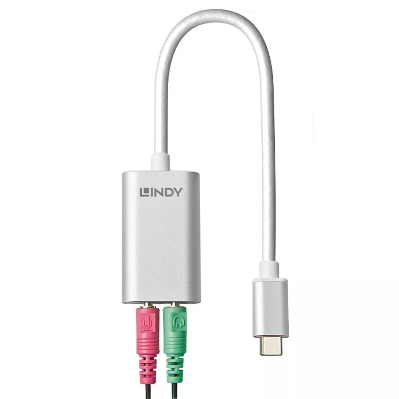 Convertitore da USB Type-C ad audio Lindy 42711