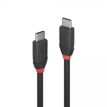 Cavo Lindy 0,5 m USB 3.2 Type-C a Type-C, 20 Gbit/s, Black Line
