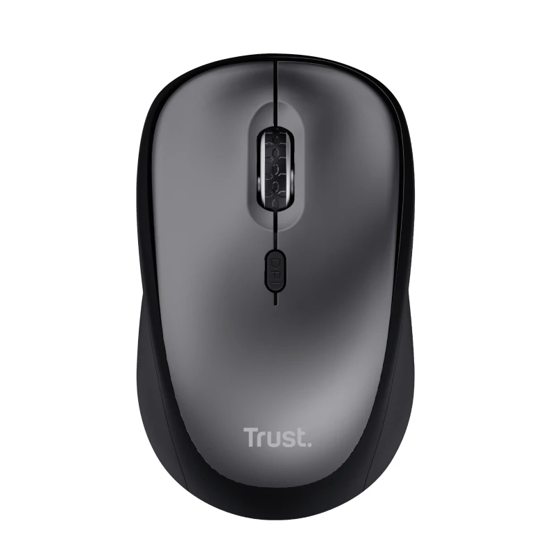 Mouse Trust Yvi+ Silent wireless, per destrimani, ottico, RF wireless, 1600 DPI, nero