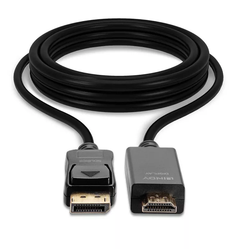 Cavo Lindy 3 m DisplayPort a HDMI 10.2G