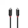 Cavo Lindy 0,5 m USB4 240W Type-C, Linea nera, 0,5 m, USB C, USB C, USB4 Gen 3x2, 40 Gbit/s, nero