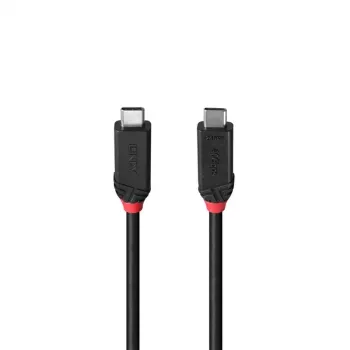 Cavo Lindy 0,5 m USB4 240W Type-C, Linea nera, 0,5 m, USB C, USB C, USB4 Gen 3x2, 40 Gbit/s, nero