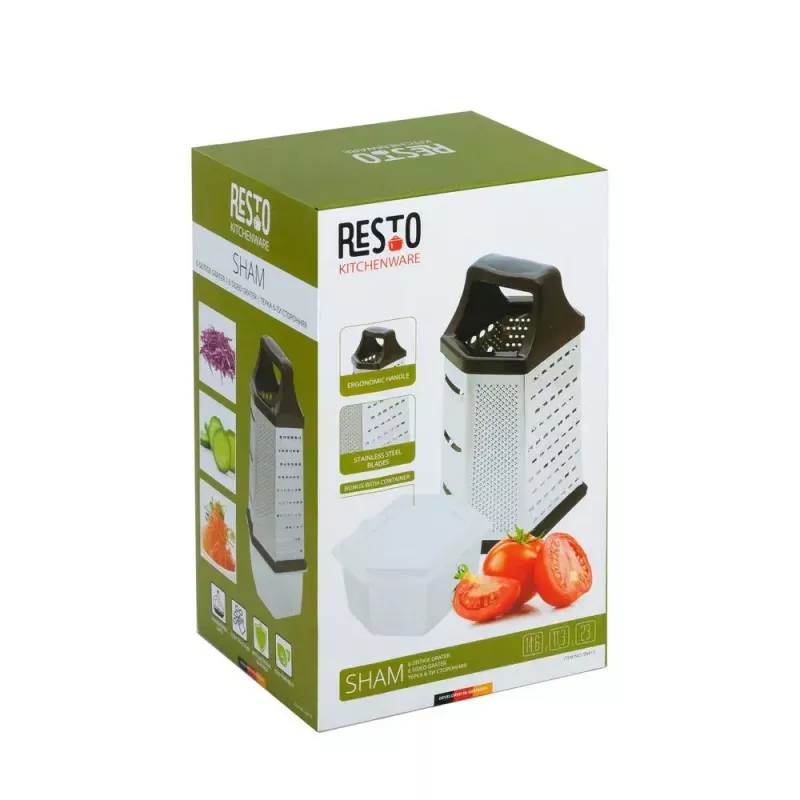 Grattugia a scatola Resto Kitchenware 95413 nero acciaio inox