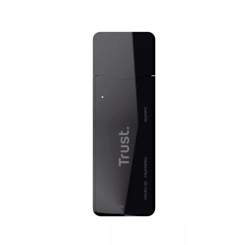 Trust Nanga 21935 lettore di schede, USB 3.1 Gen 1, Type-A, SD/microSD/MS, nero