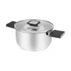 Resto Kitchenware Anser pentola rotonda 2,5 l, nera, acciaio inox