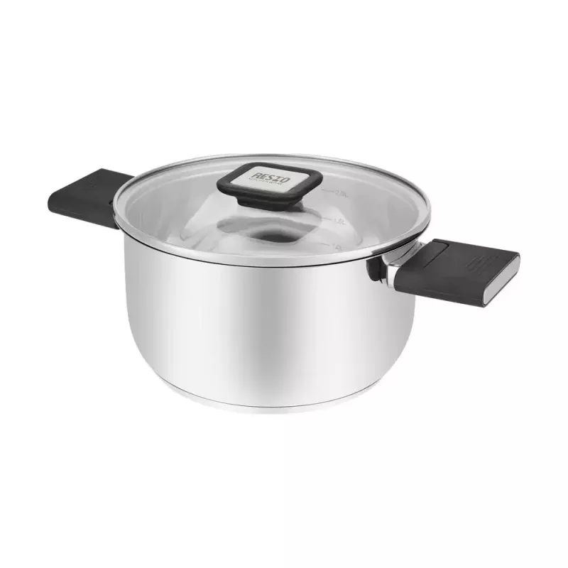Resto Kitchenware Anser pentola rotonda 2,5 l, nera, acciaio inox