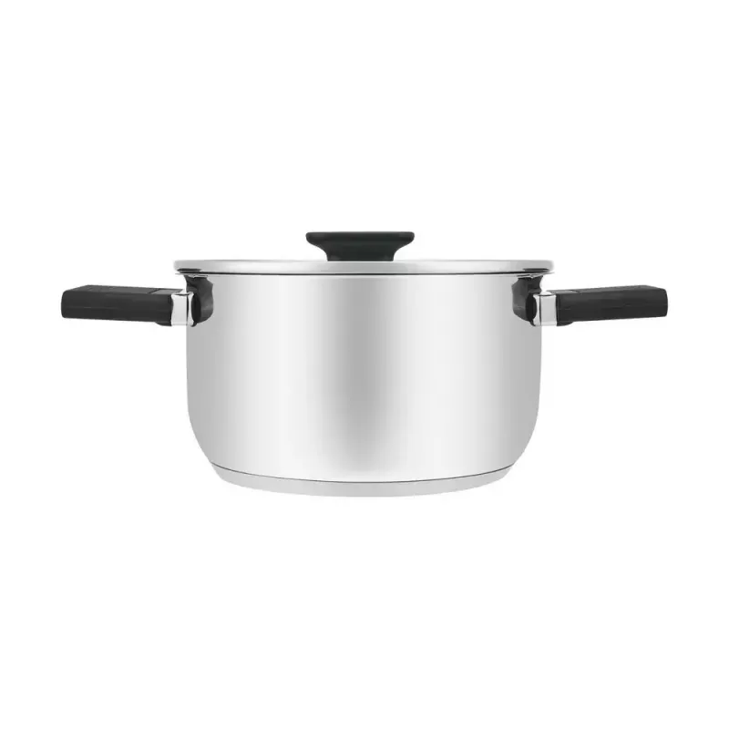 Resto Kitchenware Anser pentola rotonda 2,5 l, nera, acciaio inox