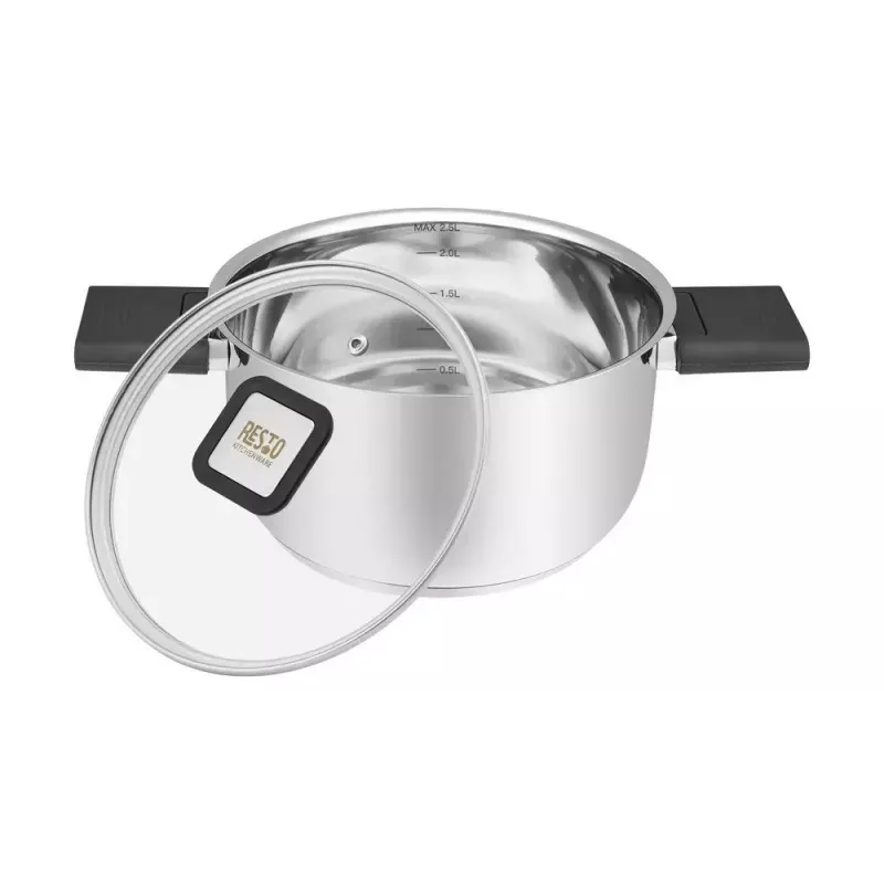 Resto Kitchenware Anser pentola rotonda 2,5 l, nera, acciaio inox