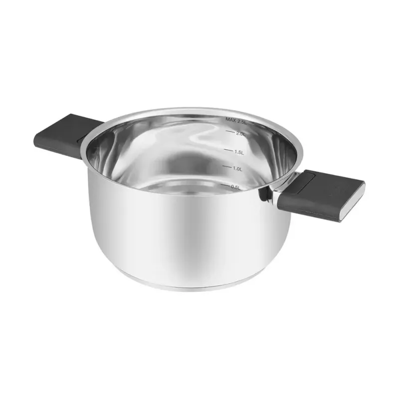 Resto Kitchenware Anser pentola rotonda 2,5 l, nera, acciaio inox
