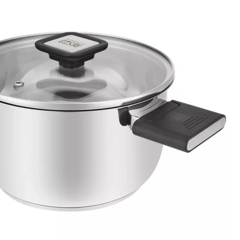 Resto Kitchenware Anser pentola rotonda 2,5 l, nera, acciaio inox